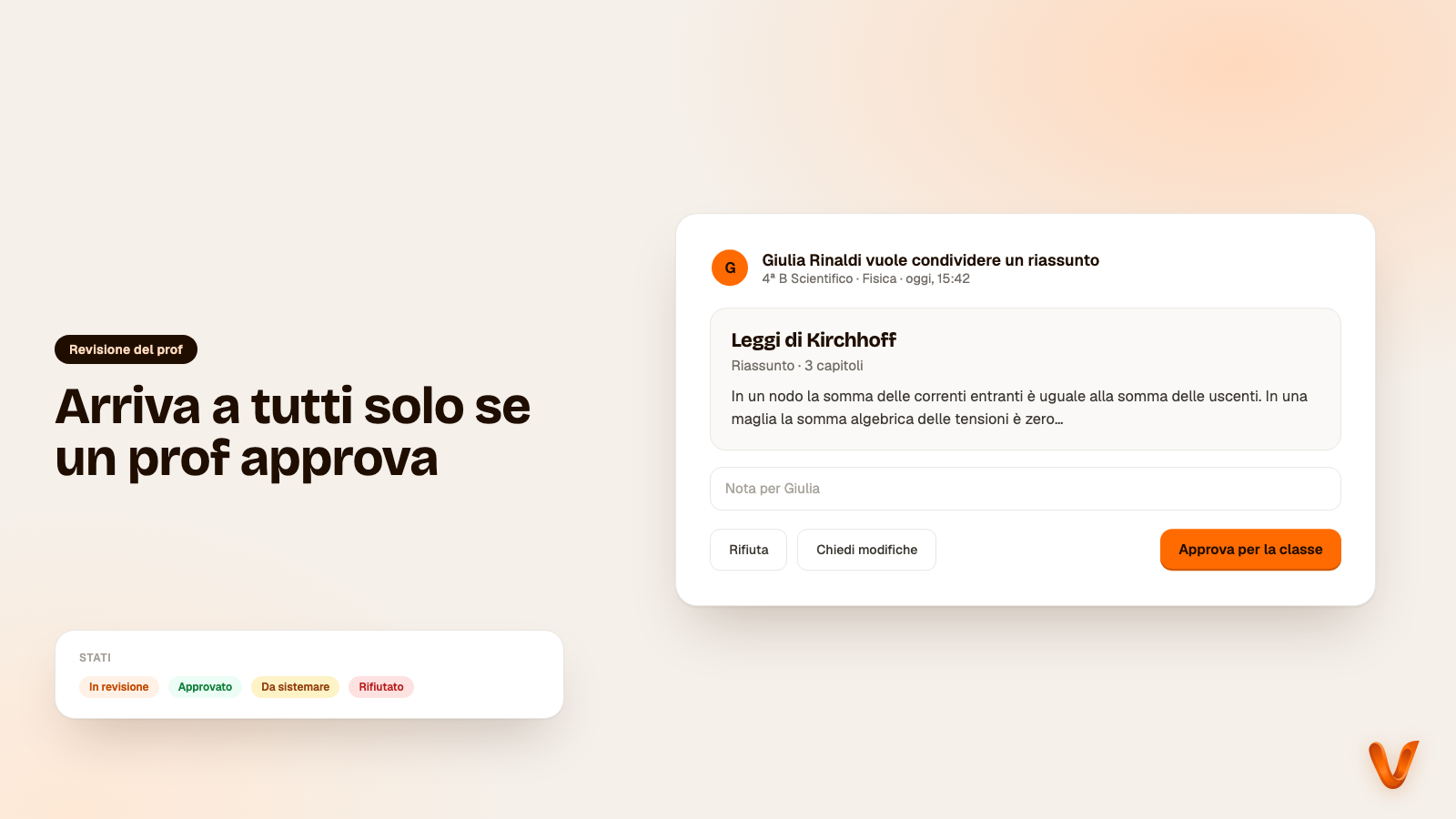Anteprima della revisione di un riassunto da parte del prof